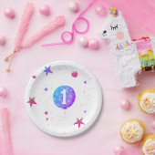 かわいい赤ちゃんの女の子の1歳の誕生日パーティー ペーパープレート (パーティー)