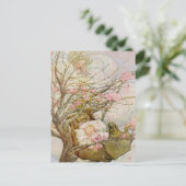 かわいい赤ちゃんの女の子 ポストカード (スタンド正面)