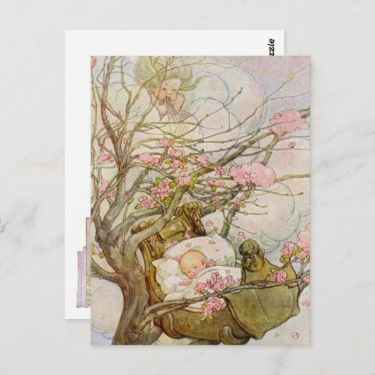 かわいい赤ちゃんの女の子 ポストカード (正面/裏面)