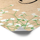 かわいい赤ちゃんの息の花バプテスマ素朴スへようこそ ポスター (角)