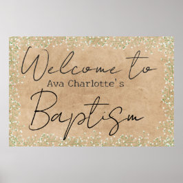 かわいい赤ちゃんの息の花バプテスマ素朴スへようこそ ポスター