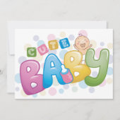 かわいい赤ちゃんの招待状 招待状 (正面)