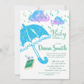 かわいい赤ちゃんの歓迎シャワー 招待状 (正面)