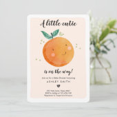 かわいい赤ちゃんの歓迎会　クレメンティン　男女どちらでも 招待状 (スタンド正面)