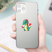 かわいい赤ちゃんの甘いドラゴンとお気に入りのキャンディ シール (スマートフォン)