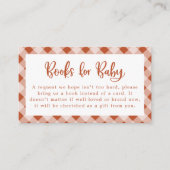 かわいい赤ちゃんの秋のベベシャワーブック 赤ちゃんのための本 エンクロージャーカード (正面)