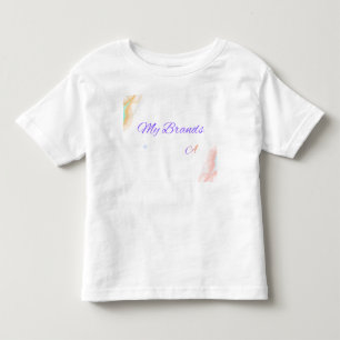 かわいい赤ちゃんの足跡とテキストのトドラーTシャツ トドラーTシャツ