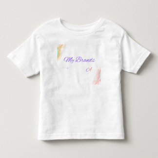 かわいい赤ちゃんの足跡とテキストのトドラーTシャツ トドラーTシャツ