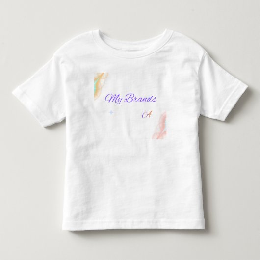 かわいい赤ちゃんの足跡とテキストのトドラーTシャツ トドラーTシャツ (正面)