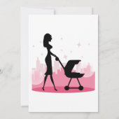 かわいい赤ちゃんの足跡 ベビーシャワー 招待状 (裏面)