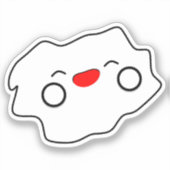 かわいい赤ちゃんの雲のビニールステッカー シール (正面)