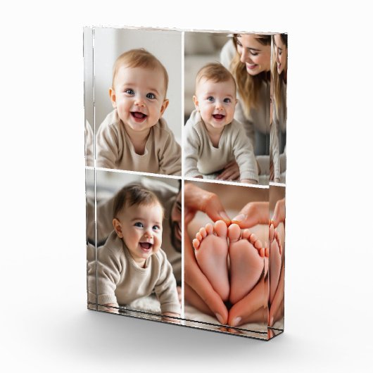 かわいい赤ちゃんの4枚の写真の組み合わせた絵のブロック フォトブロック (右)