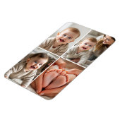 かわいい赤ちゃんの4枚の写真の組み合わせた絵 マグネット (左側)