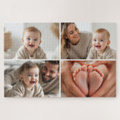 かわいい赤ちゃんの4枚の写真コラージュを作成 ジグソーパズル (横)