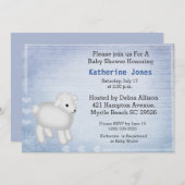 かわいい赤ちゃんひつじのベビーシャワー招待状 招待状 (正面/裏面)