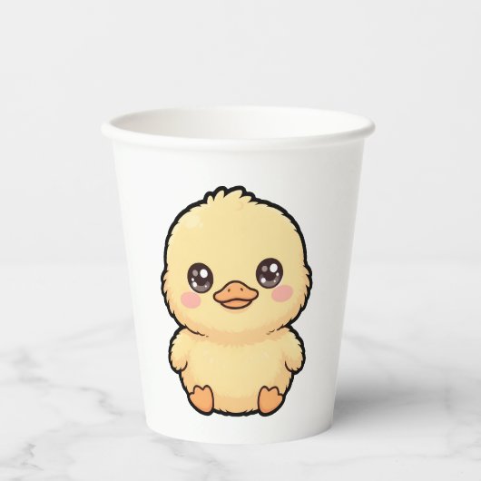 かわいい赤ちゃんアヒルのひよこ 紙コップ (正面)