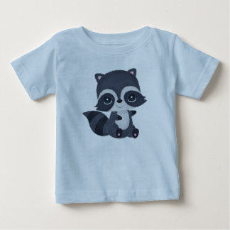 かわいい赤ちゃんアライグマのキャラクター ベビーTシャツ
