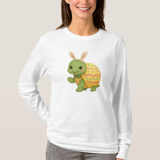 かわいい赤ちゃんイースター/春のカメ Tシャツ (正面)