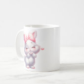 かわいい赤ちゃんウサギのイラスト コーヒーマグカップ (正面左)