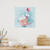 かわいい赤ちゃんウサギのポスター ポスター (キッチン)