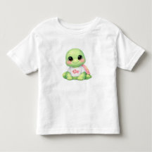 かわいい赤ちゃんウミガメのかわいい子供Tシャツ