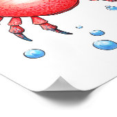 かわいい赤ちゃんカニ ポスター (角)