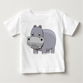 かわいい赤ちゃんカバ ベビーTシャツ
