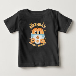 かわいい赤ちゃんカボチャのハロウィンお誕生日Tシャツ ベビーTシャツ
