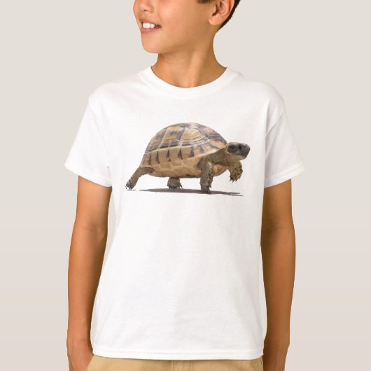 かわいい赤ちゃんカメのキャラクターベクターイラスト Tシャツ (正面)