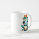 かわいい赤ちゃんカメマグカップ コーヒーマグカップ (正面右)