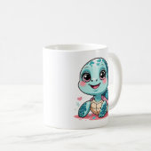 かわいい赤ちゃんカメマグ コーヒーマグカップ (正面右)