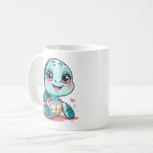 かわいい赤ちゃんカメマグ コーヒーマグカップ (正面左)