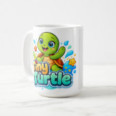 かわいい赤ちゃんカメ コーヒーマグカップ (正面左)