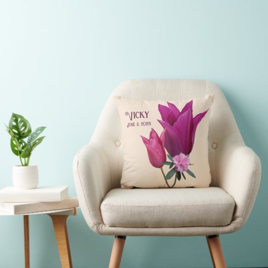 かわいい赤ちゃんガールシャワーのカスタマイズ可能な名前Vicky クッション (椅子)