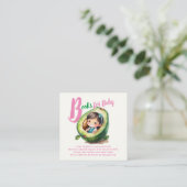 かわいい赤ちゃんガールシャワーフィエスタアボカド エンクロージャーカード (スタンド正面)