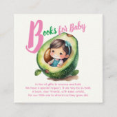 かわいい赤ちゃんガールシャワーフィエスタアボカド エンクロージャーカード (正面)