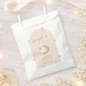 かわいい赤ちゃんガールシャワー途中の小さな餃子 フェイバーバッグ (クリップ留めされた状態)