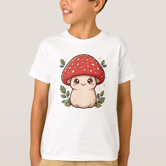 かわいい赤ちゃんキノコ Tシャツ (正面)
