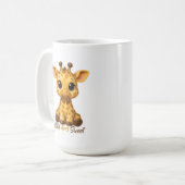 かわいい赤ちゃんキリン コーヒーマグカップ (正面左)