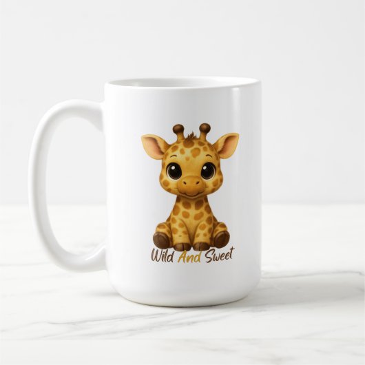 かわいい赤ちゃんキリン コーヒーマグカップ (左)