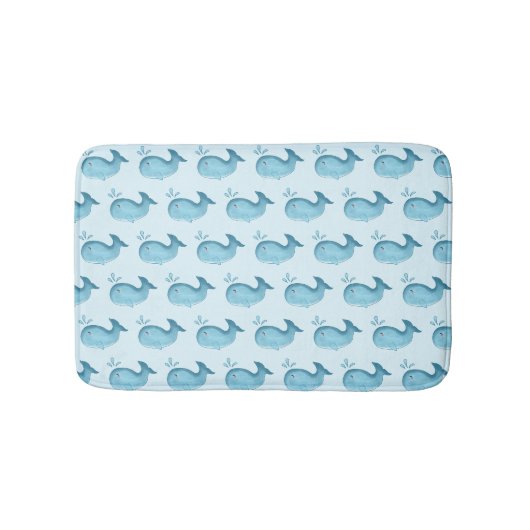 かわいい赤ちゃんクジラのバスマット バスマット (正面)