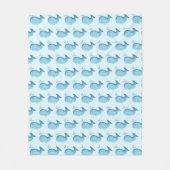 かわいい赤ちゃんクジラ フリース ブランケット (正面)