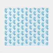 かわいい赤ちゃんクジラ フリース ブランケット (正面(横))