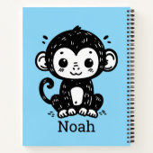 かわいい赤ちゃんサルのかき絵 - かわいいベビーアート ノートブック (裏面)