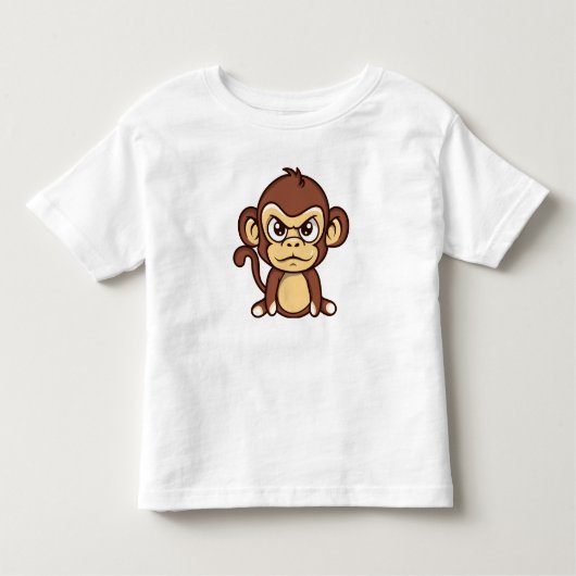 かわいい赤ちゃんサル ベビーTシャツ トドラーTシャツ (正面)