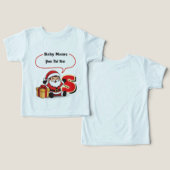 かわいい赤ちゃんサンタのオリジナルTシャツ  (デザイン正面&裏面)