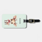 かわいい赤ちゃんシカのキャラクターイラスト ラゲッジタグ (正面横)