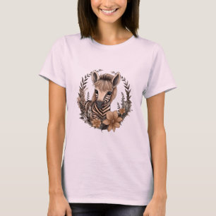 かわいい赤ちゃんシマウマ,かわいい赤ちゃん動物 Tシャツ