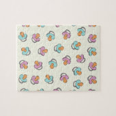 かわいい赤ちゃんシャワーおしゃぶり男女別リビール ジグソーパズル (横)