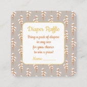 かわいい赤ちゃんシャワーおむつラッフルエンクロージャカード エンクロージャーカード (正面)